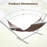Caribbean Hammock with Spreader Bar for Patio Poolside