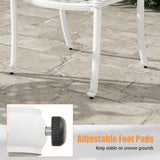 Set of 2 Cast Aluminum Patio Chairs with Armrests