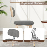 Chenille Fabric Upholstered Wooden Kitchen Chairs Set of 4