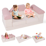 9-Piece Climb and Crawl Foam and Floor Playset with Breathable Suede Fabric
