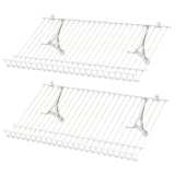 Closet Shelves Wall Mounted Set of 2 Metal Wire Shoe Racks