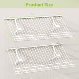 Closet Shelves Wall Mounted Set of 2 Metal Wire Shoe Racks