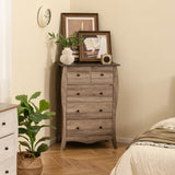 Closet Storage Organizer with 5 Folding Fabric Drawers and Anti-tipping Kit