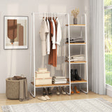 Clothes Rack Freestanding Storage Tower with Hanging Bar