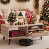 Coffee Table with Storage Rustic Rectangle Center Table