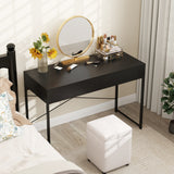 Computer Desk with 2 Drawers 44 Inch Home Office Desk with Metal Frame