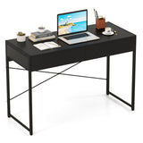 Computer Desk with 2 Drawers 44 Inch Home Office Desk with Metal Frame