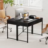 Computer Desk with 2 Drawers 44 Inch Home Office Desk with Metal Frame