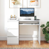 Computer Desk with Power Outlet Keyboard Tray and 3 Large Drawers