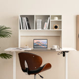 Computer Desktop Bookcase with 4 Cubbies and Open Back Compartment