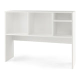 Computer Desktop Bookcase with 4 Cubbies and Open Back Compartment