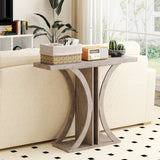 Console Table 39.5 Inch Rectangular Entryway Table with Geometric Frame