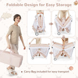 Convertible Bassinet with Removable Changing Table and Detachable Mesh Net