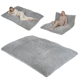 Convertible Bean Bag Floor Sofa with Machine-washable Corduroy Cover