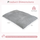 Convertible Bean Bag Floor Sofa with Machine-washable Corduroy Cover
