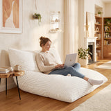 Convertible Bean Bag Floor Sofa with Machine-washable Corduroy Cover