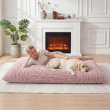 Convertible Bean Bag Floor Sofa with Machine-washable Corduroy Cover