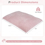 Convertible Bean Bag Floor Sofa with Machine-washable Corduroy Cover