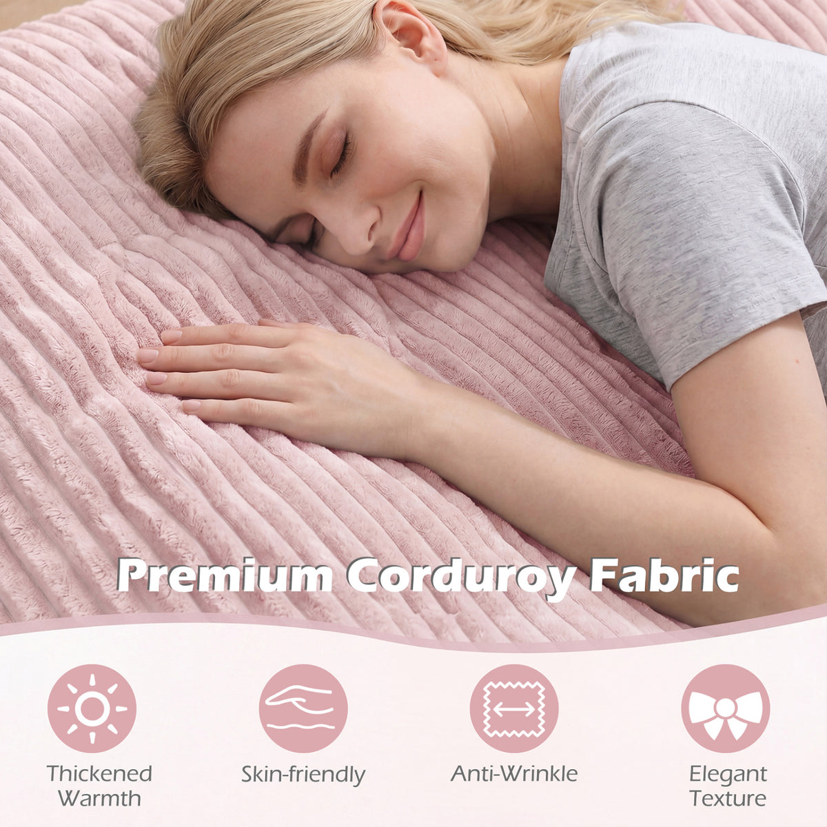 Convertible Bean Bag Floor Sofa with Machine-washable Corduroy Cover