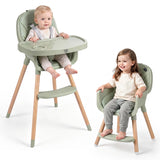 Convertible High Chair with 5-Point Harness for Babies and Toddlers