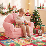 Convertible Kids Sofa 2-in-1 Fold out Toddler Couch Chair