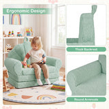Convertible Kids Sofa 2-in-1 Fold out Toddler Couch Chair