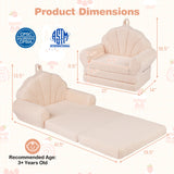 Convertible Kids Sofa 2-in-1 Fold out Toddler Couch Chair