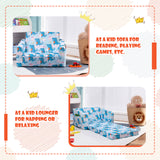 2-in-1 Convertible Kids Sofa with Velvet Fabric