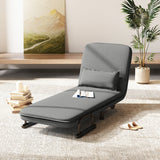 3-in-1 Convertible Sofa Bed with 5-Position Adjustable Backrest and Lumbar Pillow