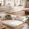 Corduroy Loveseat Sleeper Sofa with 2 Back Cushions for Living Room Bedroom Apartment