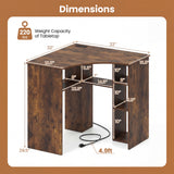 Corner Computer Desk Triangle Home Office Desk with Adjustable Shelf and Arc-Shaped Profile