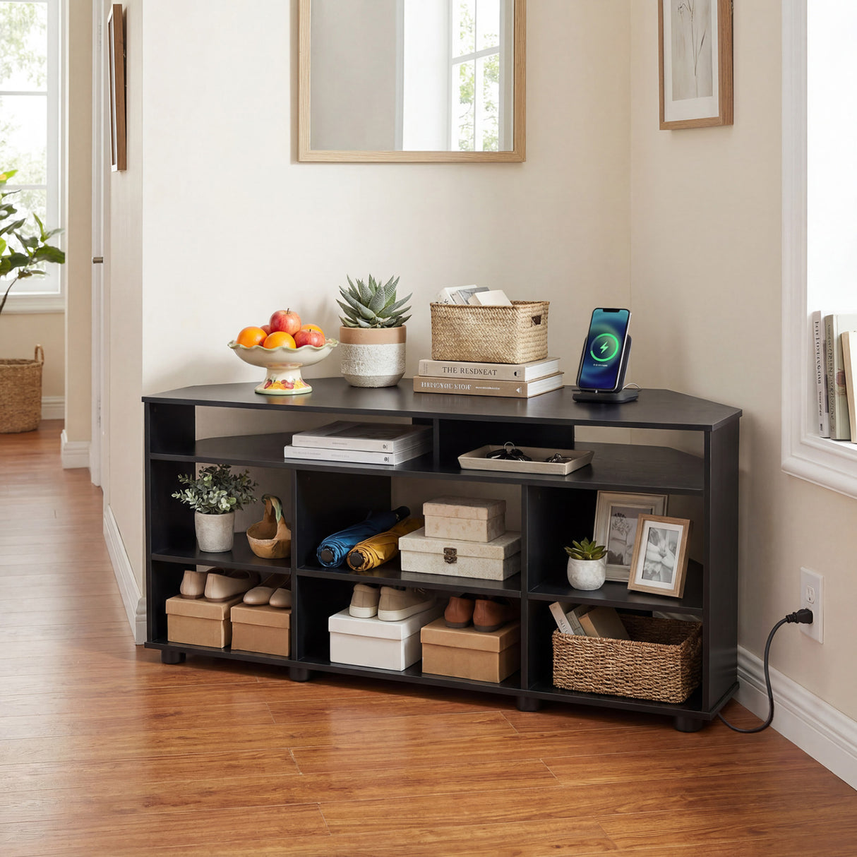 Corner Entertainment Center TV Stand for TVs up to 55 Inch
