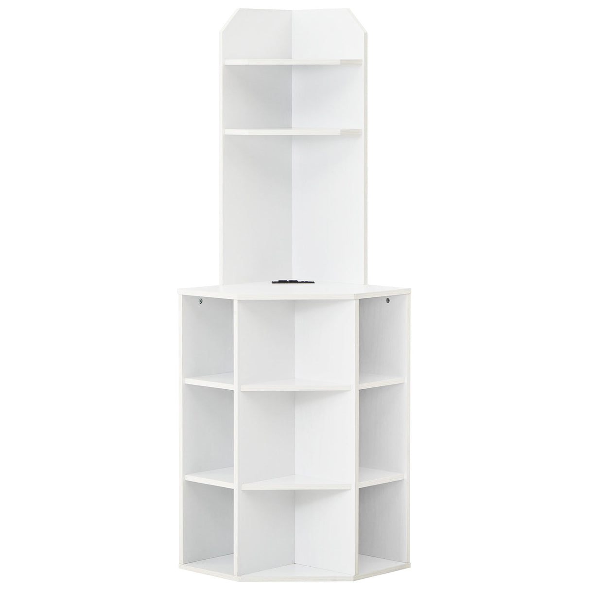 6-Tier Corner Shelf with Charging Station and 2 USB Ports