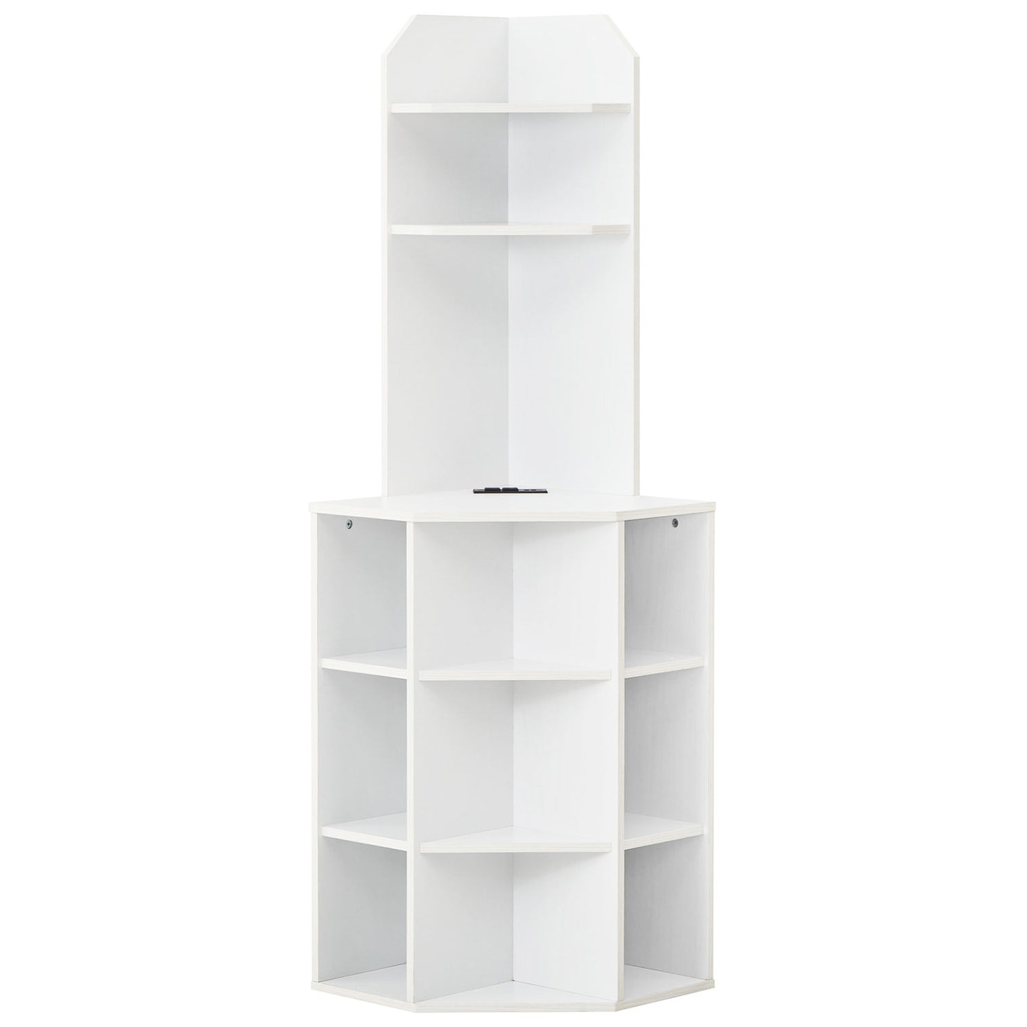 6-Tier Corner Shelf with Charging Station and 2 USB Ports