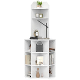 6-Tier Corner Shelf with Charging Station and 2 USB Ports