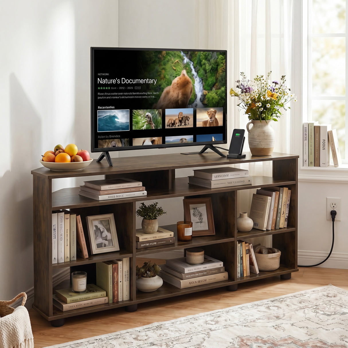 Corner Entertainment Center TV Stand for TVs up to 55 Inch