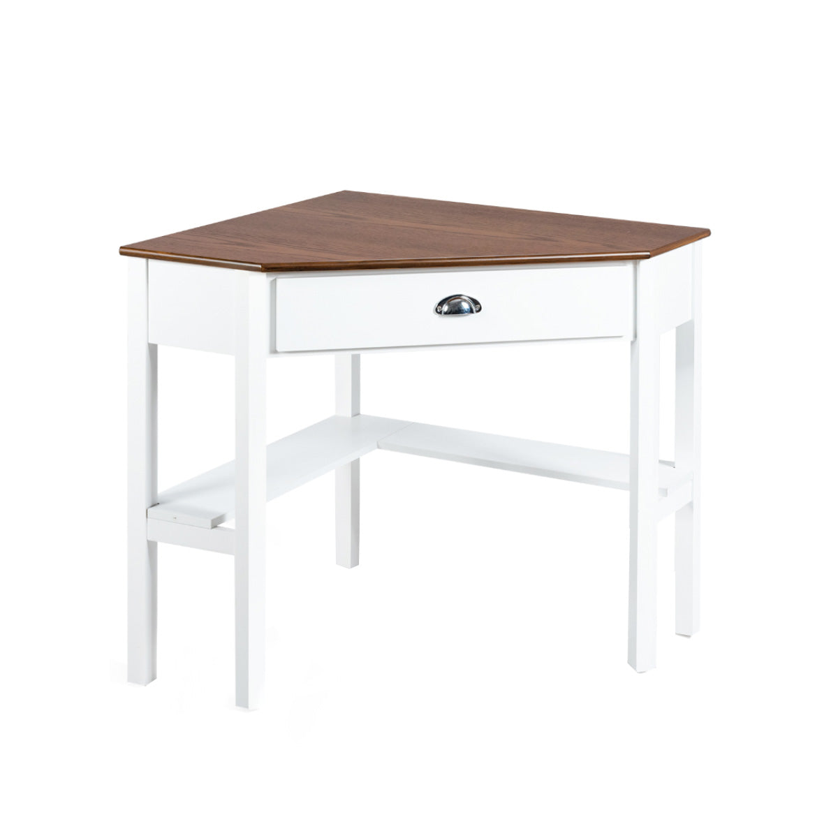 Corner Wooden Piece Laptop Computer Desk
