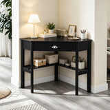 Corner Wooden Piece Laptop Computer Desk