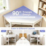 Corner Wooden Piece Laptop Computer Desk