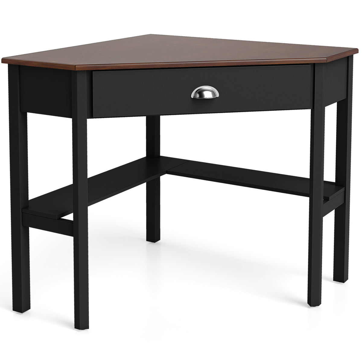 Corner Wooden Piece Laptop Computer Desk