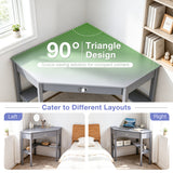 Corner Wooden Piece Laptop Computer Desk
