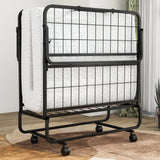 Twin Size Rollaway Guest Folding Bed with Pillow and Cover