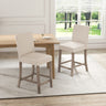 Counter Height Bar Stools Set of 2 with Back and Footrest