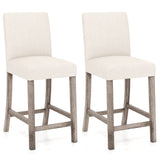 Counter Height Bar Stools Set of 2 with Back and Footrest