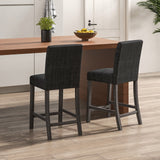 Counter Height Bar Stools Set of 2 with Back and Footrest