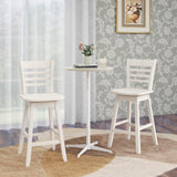 Counter Height Barstools Set of 2 with Footrest for Kitchen Island Bar
