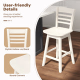 Counter Height Barstools Set of 2 with Footrest for Kitchen Island Bar
