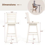 Counter Height Barstools Set of 2 with Footrest for Kitchen Island Bar