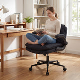 Criss Cross Chair on Wheels with Flip-up Arms Adjustable Height