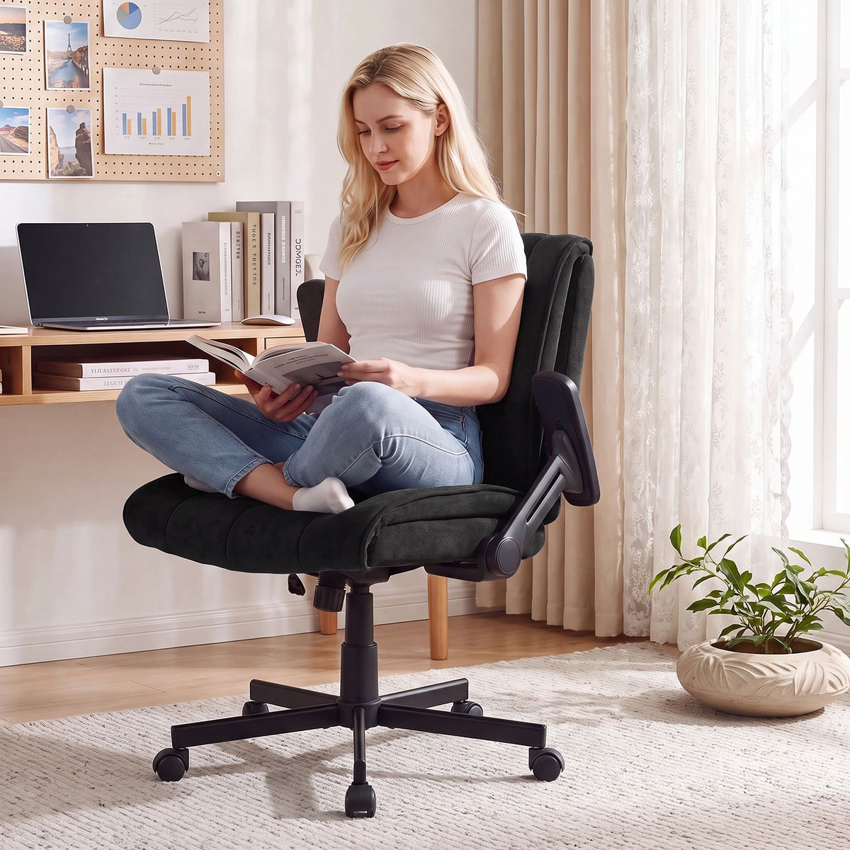 Criss Cross Home Office Chair with Airbag Lumbar Support